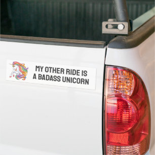 Benutzerdefiniertes Textfarben Einhorn Autoaufkleber