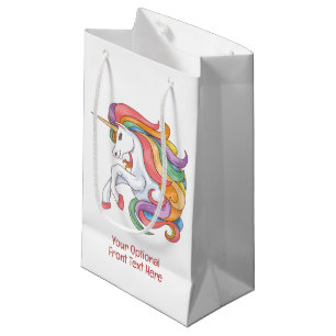 Benutzerdefiniertes Textfarben Einhorn Kleine Geschenktüte