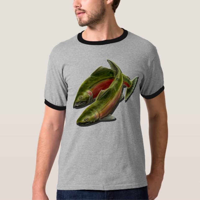 Benutzerdefiniertes Textfischfisch-Shirt für den T T-Shirt (Vorderseite)