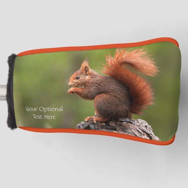 Benutzerdefiniertes Texthörnchen Golf Headcover (Vorderseite)