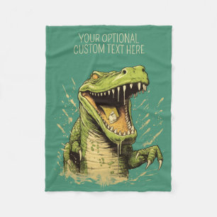 Benutzerdefiniertes Textkrokodil Fleecedecke