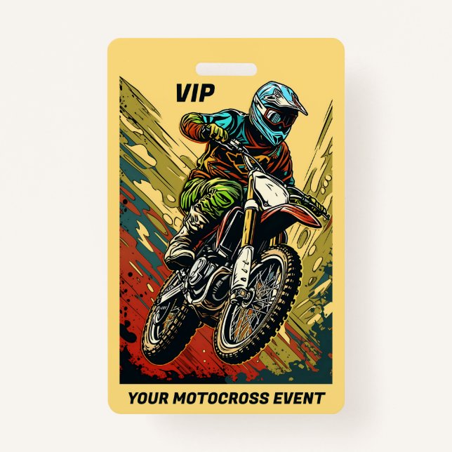 Benutzerdefiniertes Textmotocross Ausweis (Vorderseite)