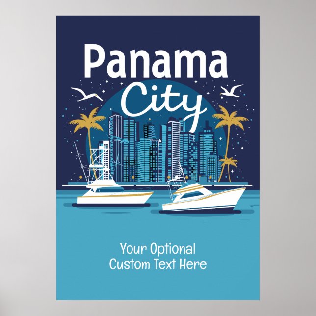 Benutzerdefiniertes Textpanama Stadt Poster (Vorne)