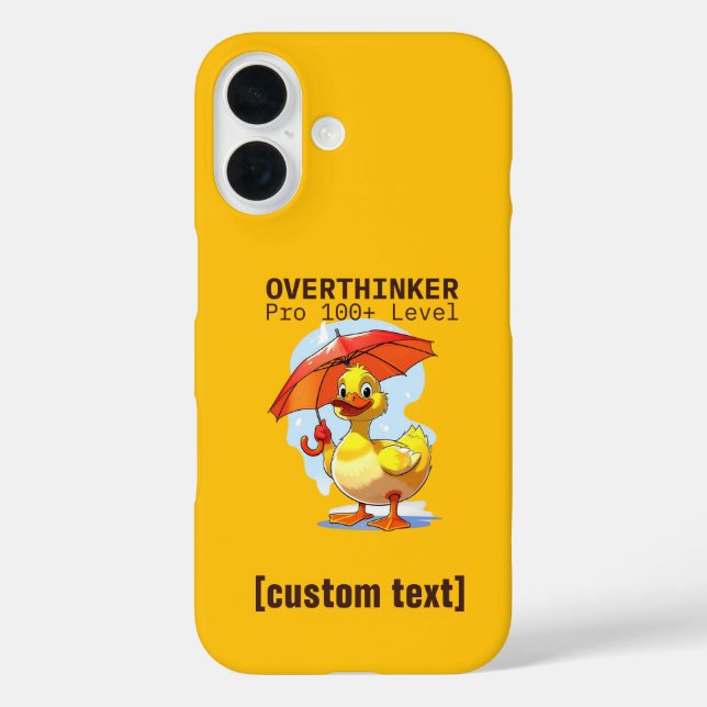 Benutzerdefiniertes Textüberdenkungsdesign iPhone 16 Hülle (Rückseite)