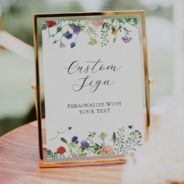 Benutzerdefiniertes Textzeichen für Wildblumen und Poster