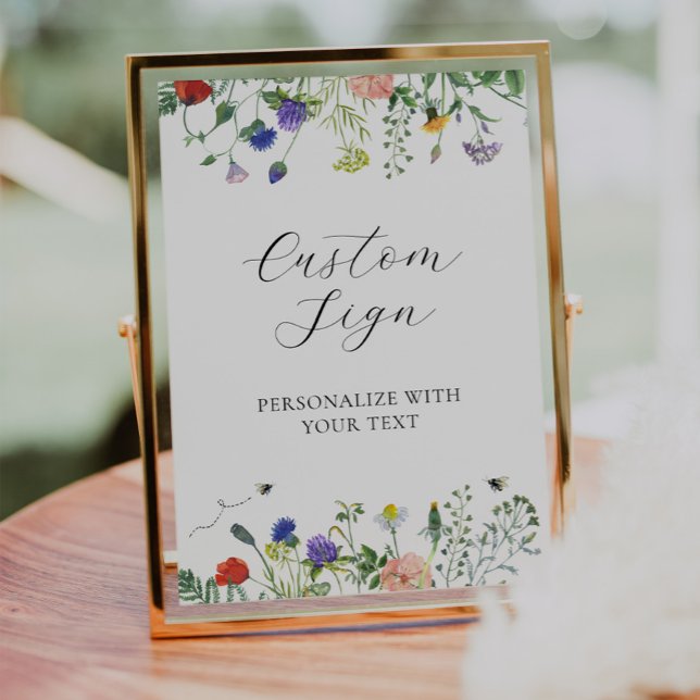 Benutzerdefiniertes Textzeichen für Wildblumen und Poster (Von Creator hochgeladen)