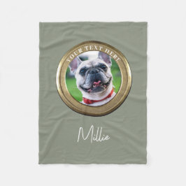 Benutzerdefiniertes Tier 2 Foto- und Textholzsorte Fleecedecke