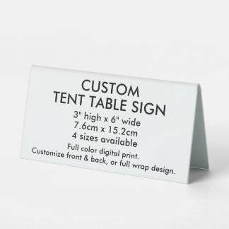 Benutzerdefiniertes Tischschild 3" x 6" - Schreibt Tischaufsteller