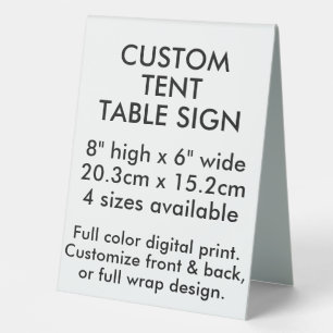 Benutzerdefiniertes Tischschild 8" x 6" - Büroacce Tischaufsteller