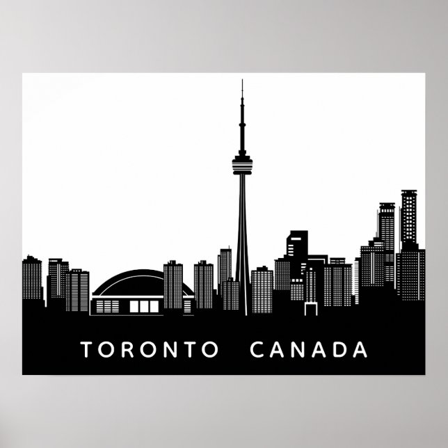 Benutzerdefiniertes Toronto-Silhouette-Poster Poster (Vorne)