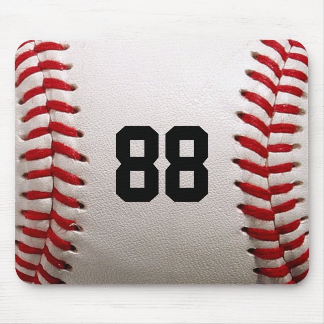 Benutzerdefiniertes Trikotnummer-Baseballspieler-D Mousepad (Vorne)