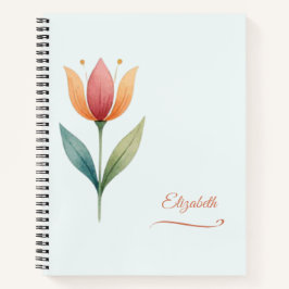Benutzerdefiniertes Tulpen-Notizbuch Notizbuch