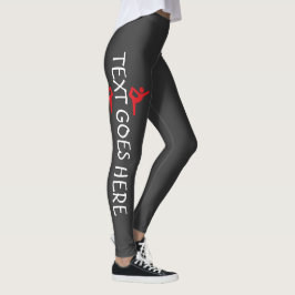 Benutzerdefiniertes Turndesign auf Grau Leggings