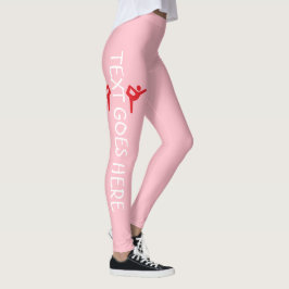 Benutzerdefiniertes Turndesign über Blush-Pink Leggings