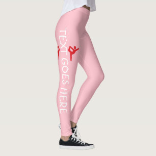 Benutzerdefiniertes Turndesign über Blush-Pink Leggings