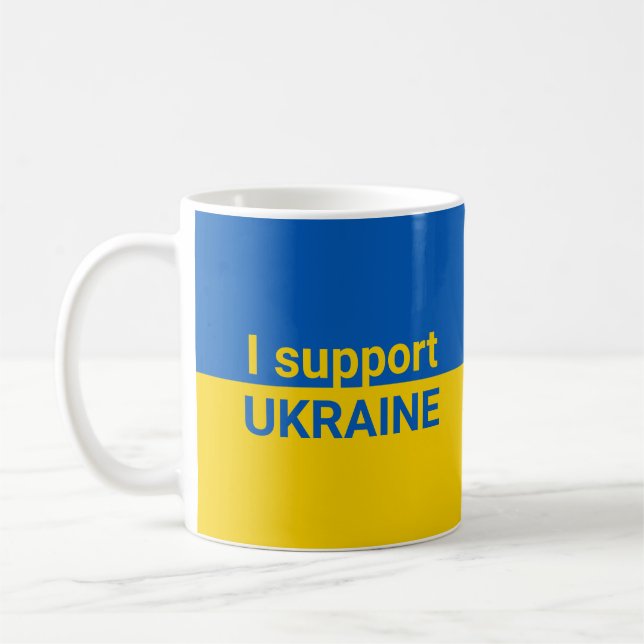 Benutzerdefiniertes ukrainisches Logo und Text mod Kaffeetasse (Links)