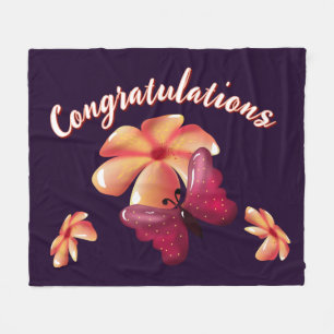 Benutzerdefiniertes und personalisiertes florales  fleecedecke
