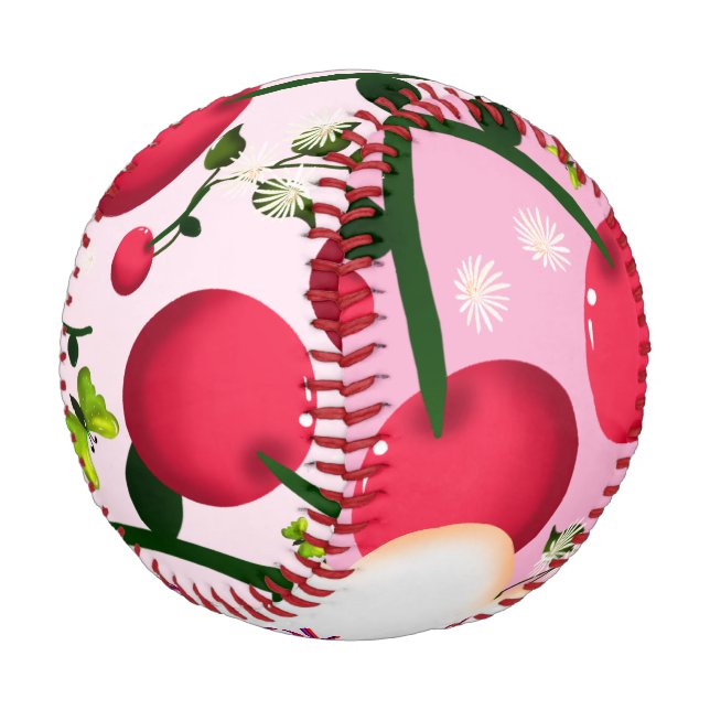 Benutzerdefiniertes und personalisiertes Kirsch-Sc Baseball (Schrägansicht)