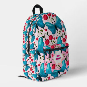 Benutzerdefiniertes und personalisiertes Kirsch-Sc Bedruckter Rucksack
