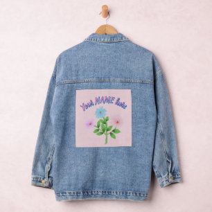 Benutzerdefiniertes und personalisiertes Wasserfar Jeansjacke