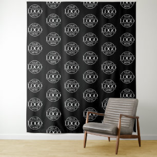 Benutzerdefiniertes Unternehmens-Logo-Muster als H Wandteppich