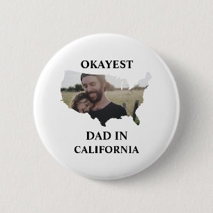 Benutzerdefiniertes USA-Foto Okayester Vater Vater Button