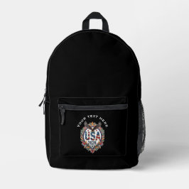 Benutzerdefiniertes USA National Soccer Team Bald Bedruckter Rucksack