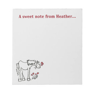 Benutzerdefiniertes Valentinhorn-Notepad Notizblock