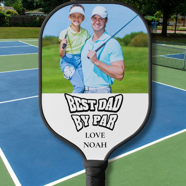 Benutzerdefiniertes Vater Foto Bester Vater nach P Pickleball Schläger (Von Creator hochgeladen)