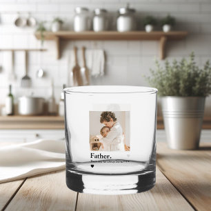 Benutzerdefiniertes Vater-Foto   Personalisierter  Whiskyglas