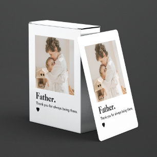 Benutzerdefiniertes Vater-Foto   Vatertag Spielkarten