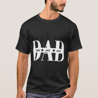 Benutzerdefiniertes Vatert-Shirt mit Kindernamen,  T-Shirt