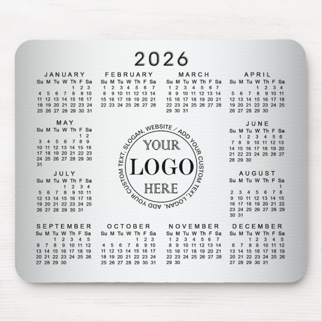 Benutzerdefiniertes verschwommenes graues Logo für Mousepad (Vorne)
