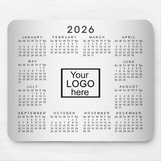Benutzerdefiniertes verschwommenes graues Logo für Mousepad (Vorne)