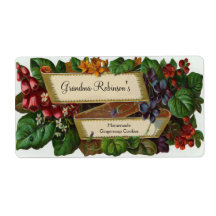 Benutzerdefiniertes Vintage-Blumen-Einmachglas, ha