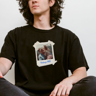 Benutzerdefiniertes Vintage-Foto- und Jahresgesche Tri-Blend Shirt
