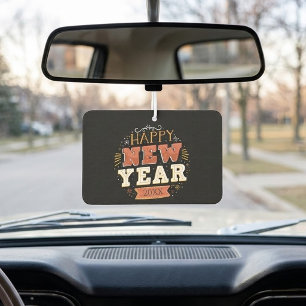 Benutzerdefiniertes Vintage-Frohes-Silvester-Desig Autolufterfrischer