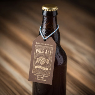 Benutzerdefiniertes Vintage-Pale-Ale-Bier-Geschenk Geschenkanhänger