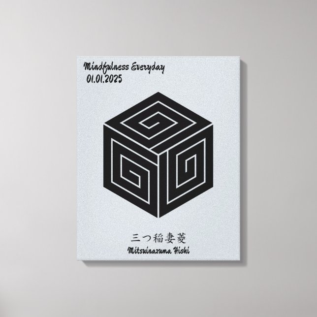 Benutzerdefiniertes Vintages Minimalistisches japa Leinwanddruck (Vorderseite)