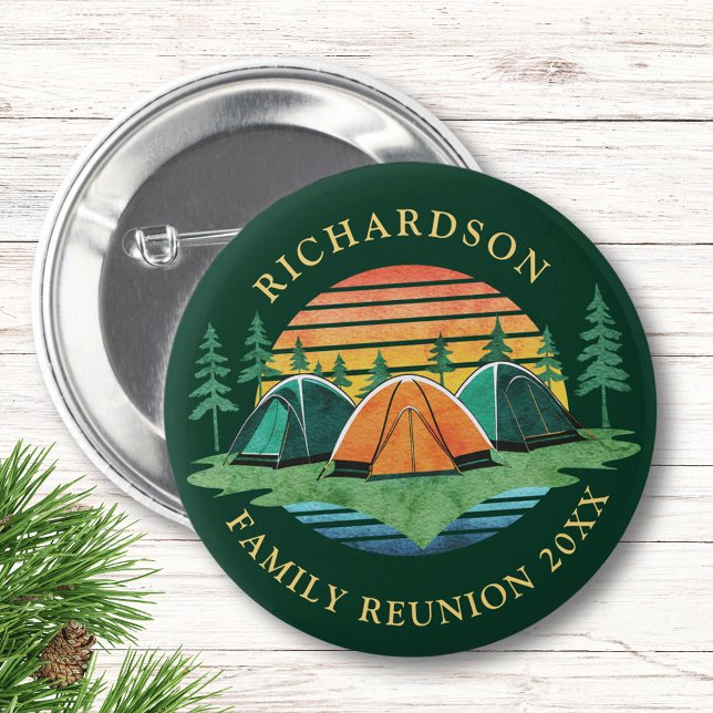 Benutzerdefiniertes Vintages Sonnenuntergang Grüne Button (Von Creator hochgeladen)