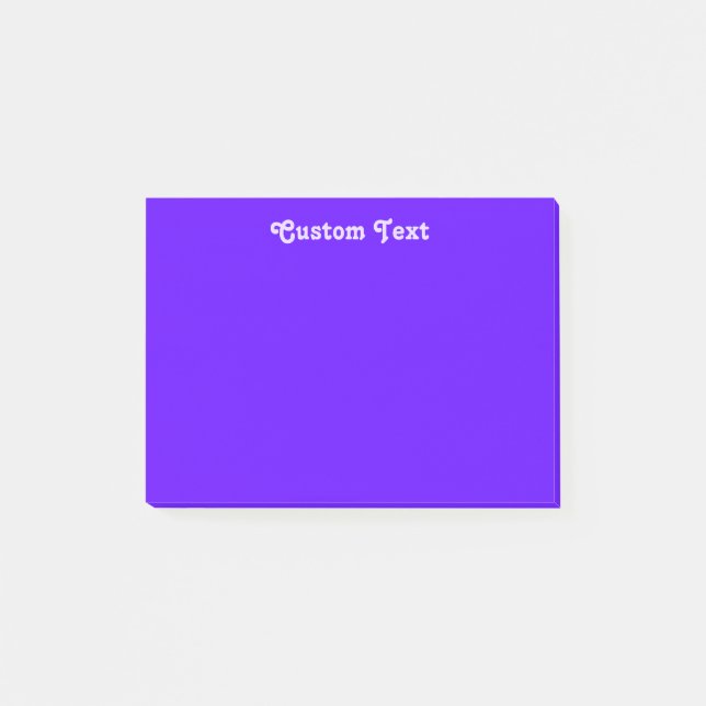 Benutzerdefiniertes Violett/Indiz Post-it Klebezettel (Vorderseite)