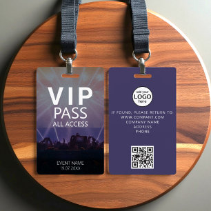 Benutzerdefiniertes VIP All Access QR Code Event A Ausweis