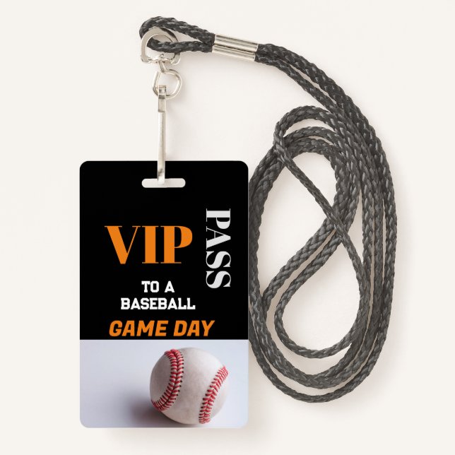 Benutzerdefiniertes VIP-Baseball-Game - Alle Zutri Ausweis (Vorderseite mit Schlüsselband)