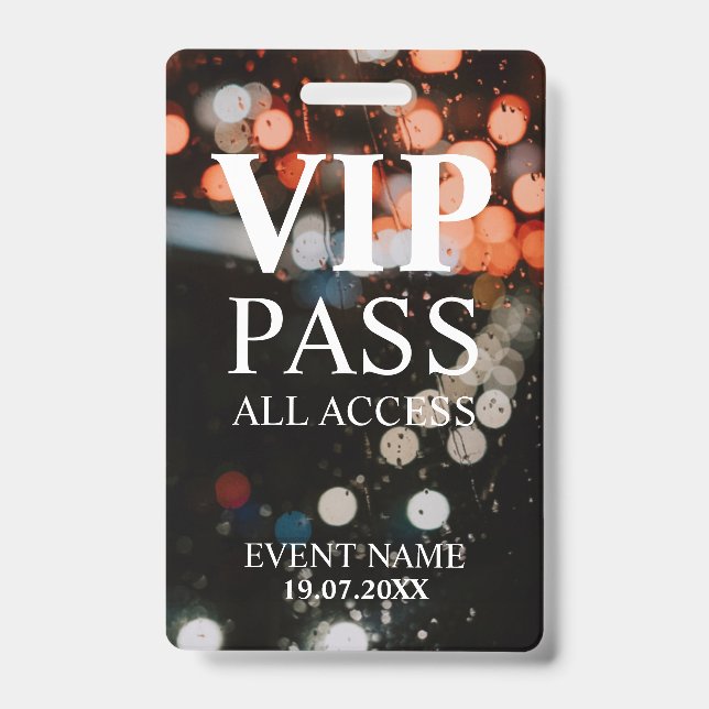 Benutzerdefiniertes VIP-QR-Code-Event bokeh Ausweis (Vorderseite)