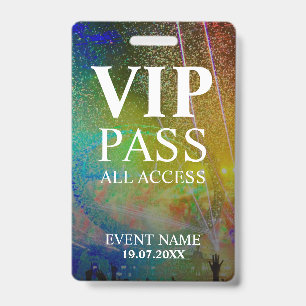 Benutzerdefiniertes VIP QR Code Event Confetti-Abz Ausweis