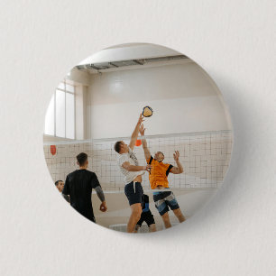 Benutzerdefiniertes Volleyball-Team-Foto Button