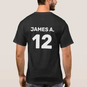 Benutzerdefiniertes Vorlagenteam (Vorder- und Rück T-Shirt