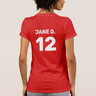 Benutzerdefiniertes Vorlagenteam (Vorder- und Rück T-Shirt