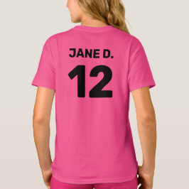 Benutzerdefiniertes Vorlagenteam (Vorder- und Rück T-Shirt