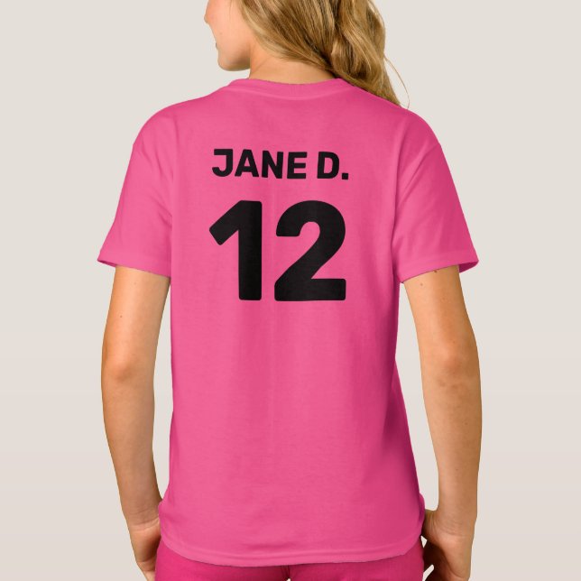 Benutzerdefiniertes Vorlagenteam (Vorder- und Rück T-Shirt (Rückseite)